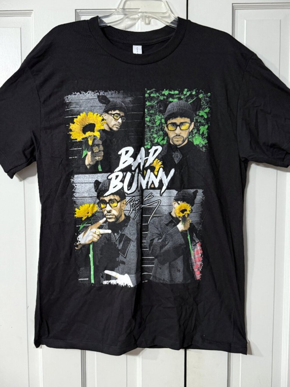 Bad Bunny Black Tee Shirt Men's Size Large NWOT